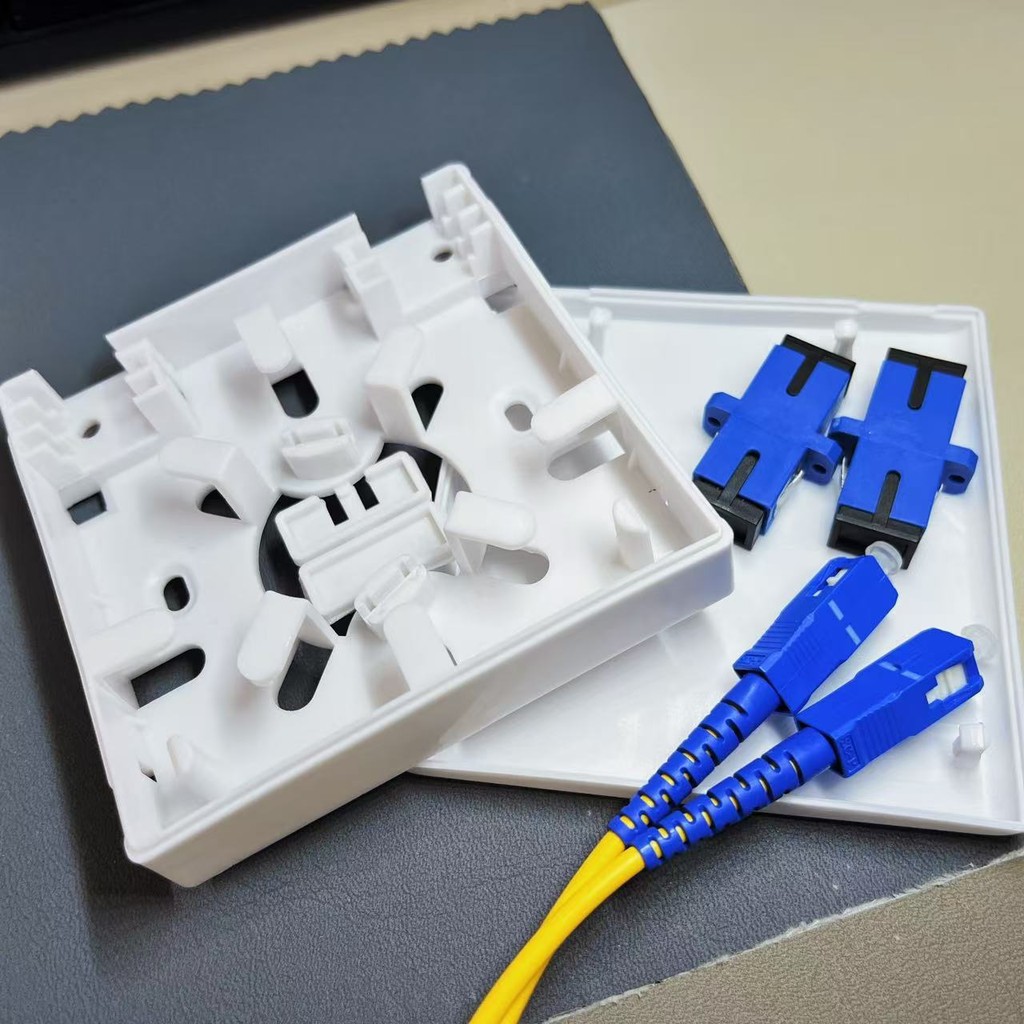 Fiber Wall Socket 2 Ports FTTH Fiber Optic Terminal Box Indoor with 2 ...