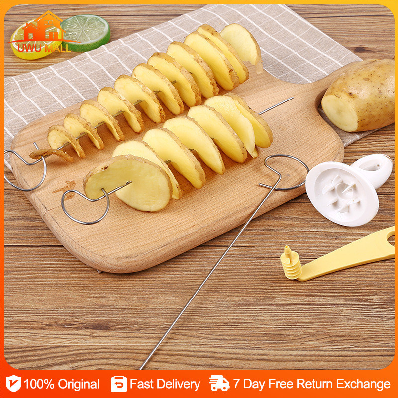 Home Manual Cyclone Potato Slicer Pattern Cutting Potato Spiral Tower ...