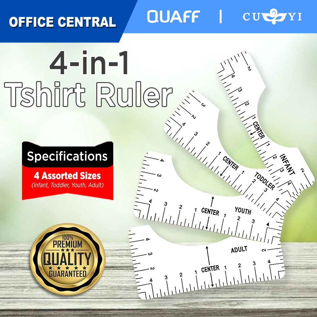 4 In 1 T-Shirt Ruler Guide Centering Design Placement Tool | OCT ...
