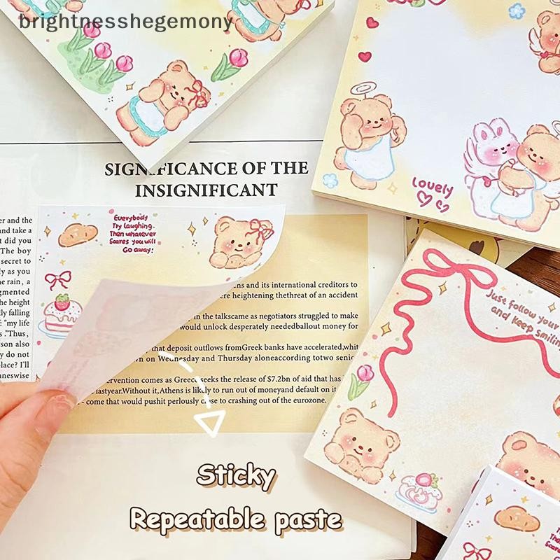 brightnesshegemony 50Sheets/book Cartoon Butter Bear Sticky Note Self ...
