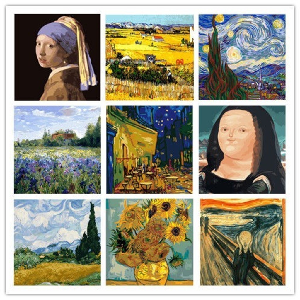 MO PT1 painting by numbers DIY oil painting paint by number 数字油画 the ...