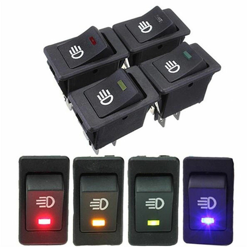 Ready Stock 1x Car LED On/Off Indicator Rocker Toggle Switch Driving ...