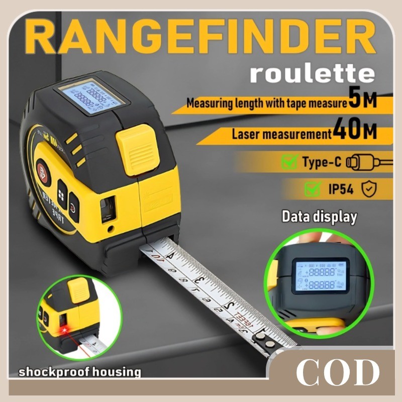 Fast Shipping Laser Measure Tool 40M 165FT Digital Distance Meter High ...