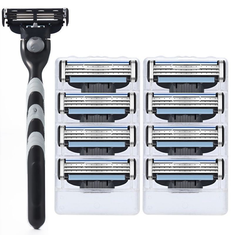 Triple manual razor shaver interchangeable razor men's face shaver ...