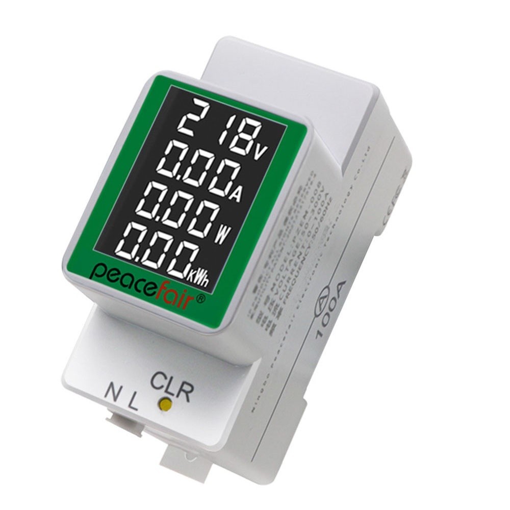RQ+＞AC Digital Display Multifunction Rail Meter Voltage Current Power ...