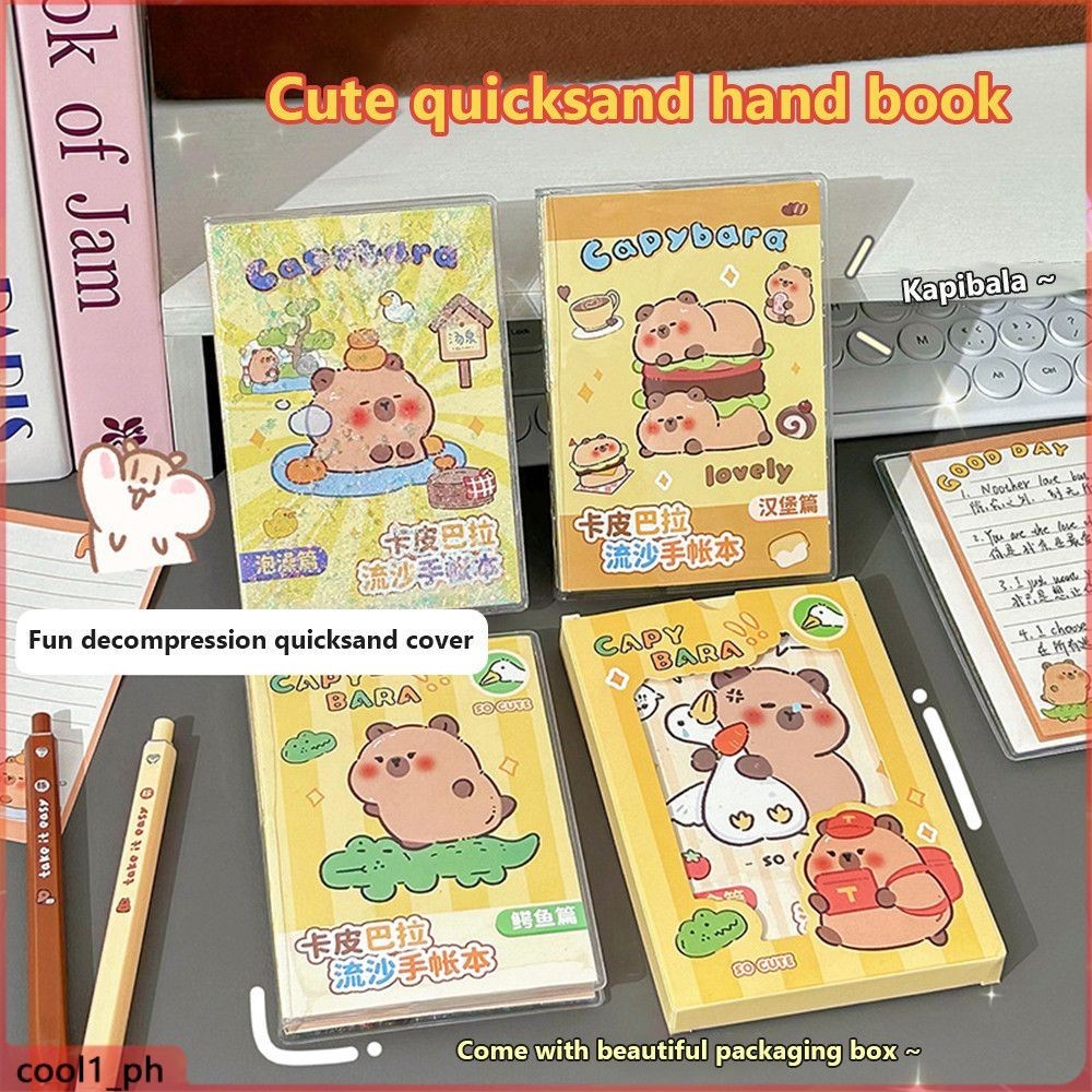 Capybara Quicksand Handbook Cute Capybara Notepad Student Notebook ...