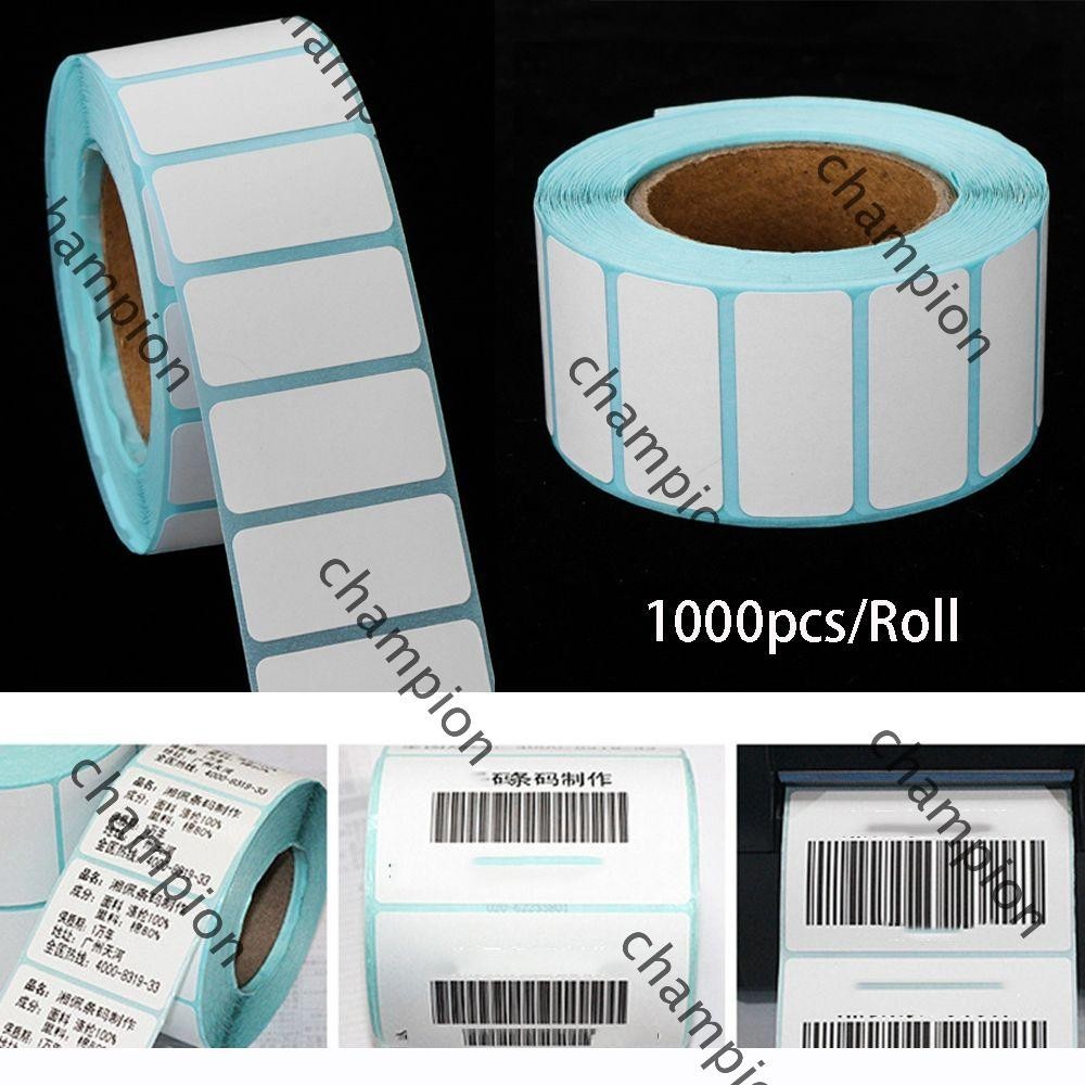 CHAMPIONO 1000pcs/Roll Adhesive Paper Cards Supermarket Price Blank Tag ...
