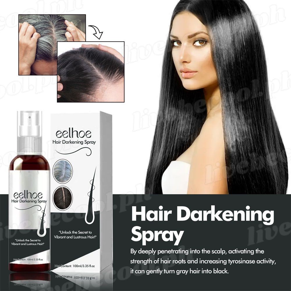 Eelhoe Black Hair Spray Darken Gray Hair And Restore Natural Hair Color