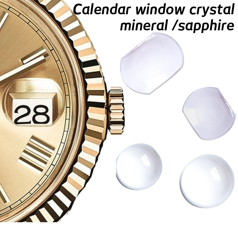 Mineral Sapphire Watch Crystal Date Calendar Window Magnifying Glass