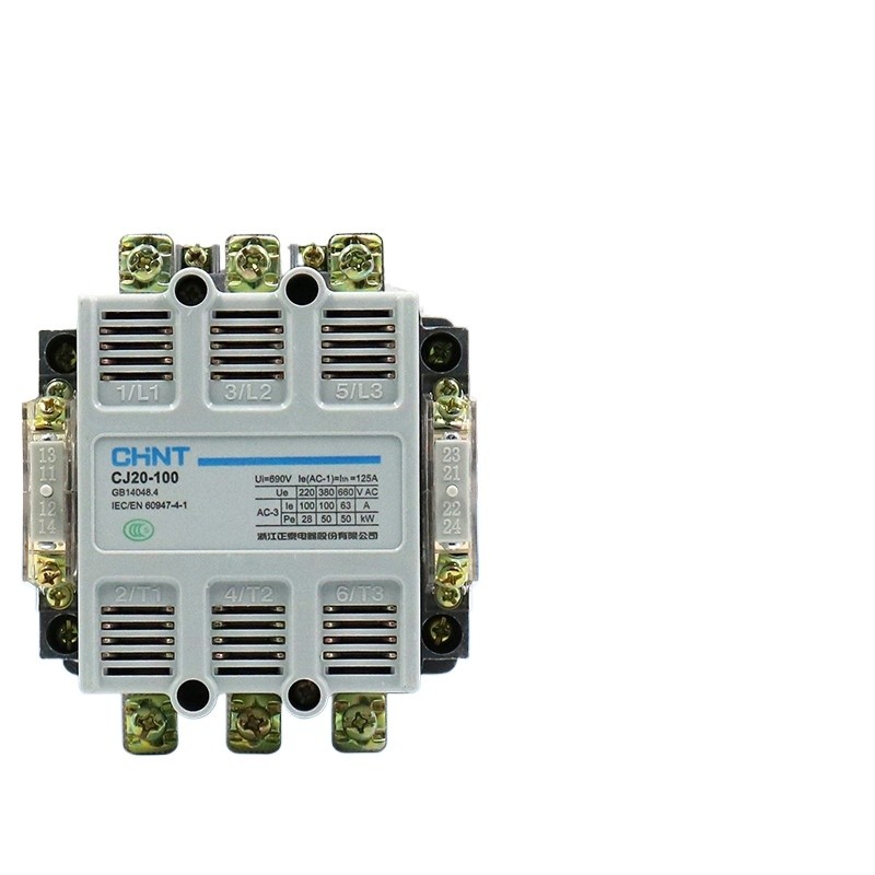 Chint CJ20-100A high current AC contactor single-phase three-phase ...