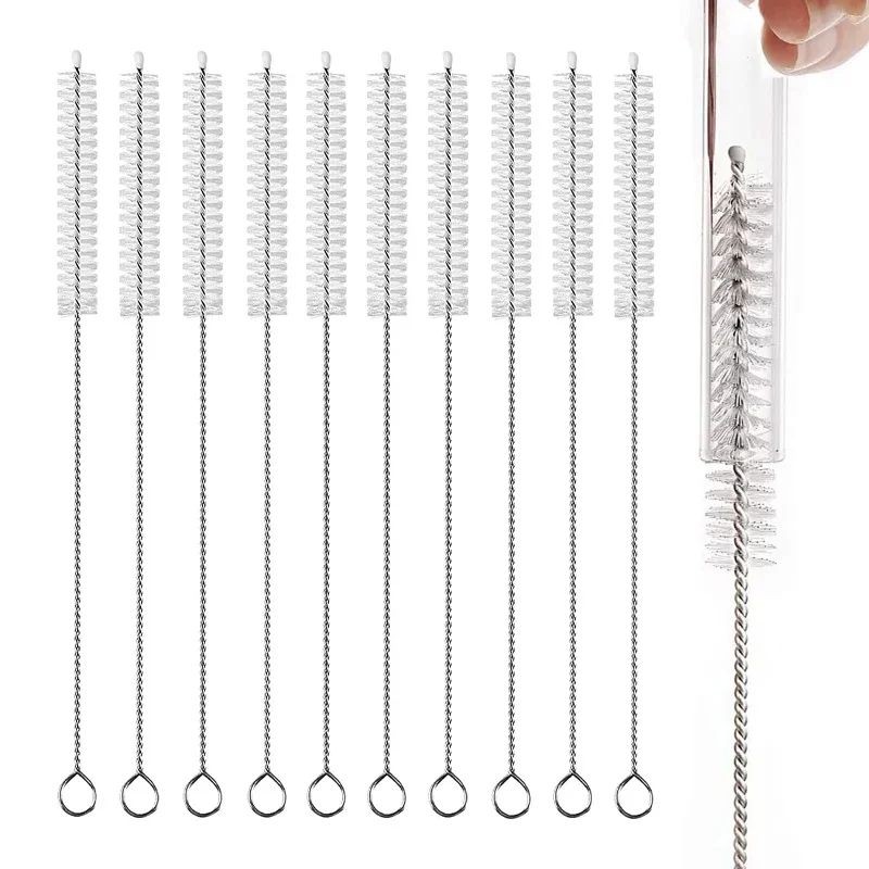 Reusable Nylon Straw Cleaners Brush Drinking Pipe Cleaners Stainless ...