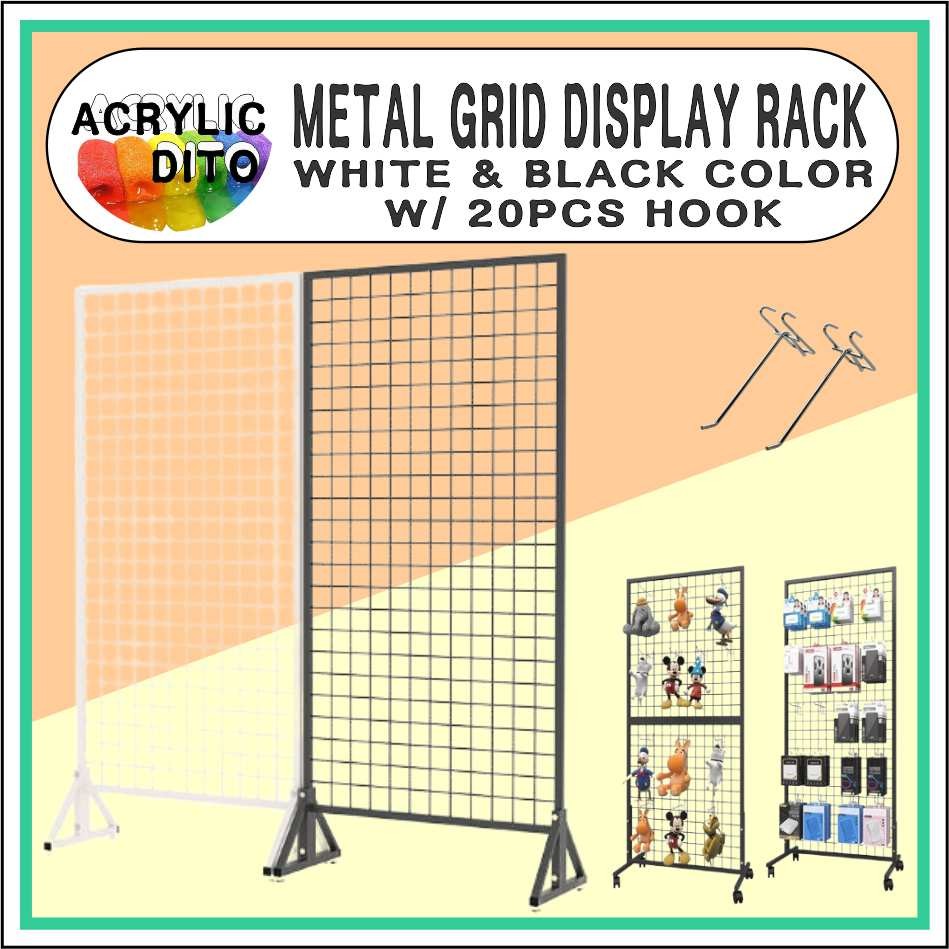 Metal Grid Display Rack / Jewelry Mobile Accessories Market Store Wire