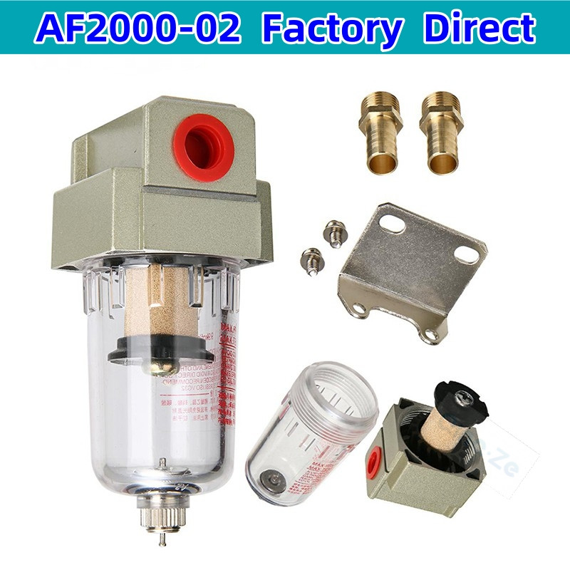 PneumaticPlus SAFM200-N02B Compressed Air Oil Separator Filter – 0.1 Micron, 1/4 NPT – Made In Korea