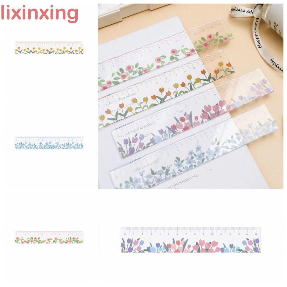 LIXINXING Math Drawing Ruler, Multifunction Transparent 15cm Straight ...