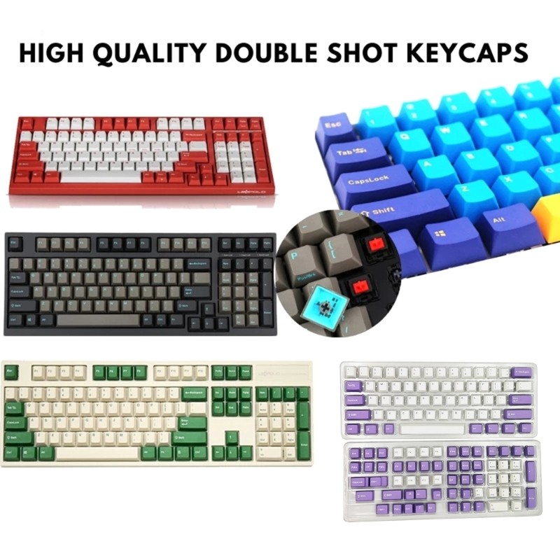 R* PBT Keycaps Full Set Two Color Double Shot Heat Sublimated Process ...