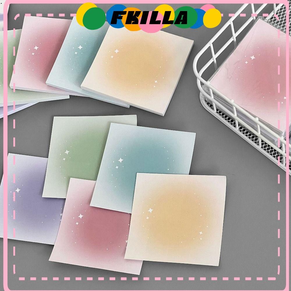 FKI 50Sheets/Set Memo Pad, Gradient Color Tearable Note Paper, Creative ...
