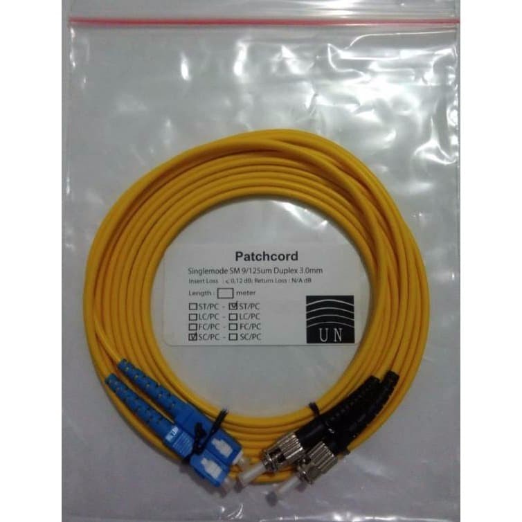 Patchcord Fiber Optic SC ST / ST SC Duplex Singlemode 9/125um 2 meters ...