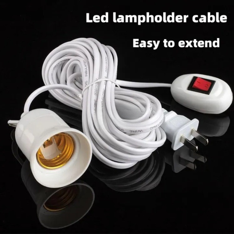 With Switch Bulb Extension Socket LED Bulb Extension Cable Easy To Use ...