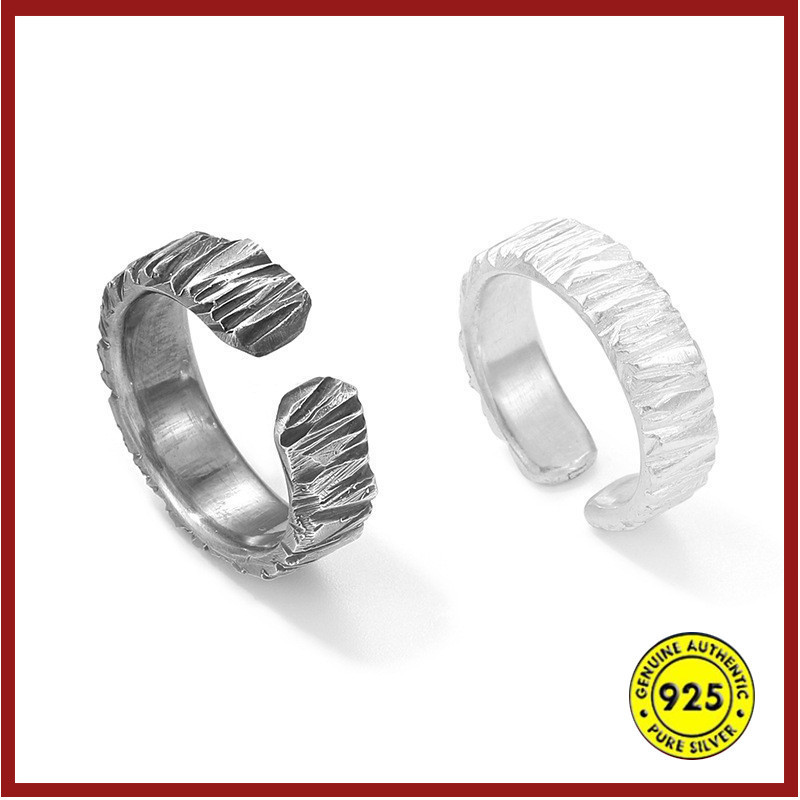 Vintage Men's Trendy Open Ring Simple Versatile Jewelry | Shopee ...