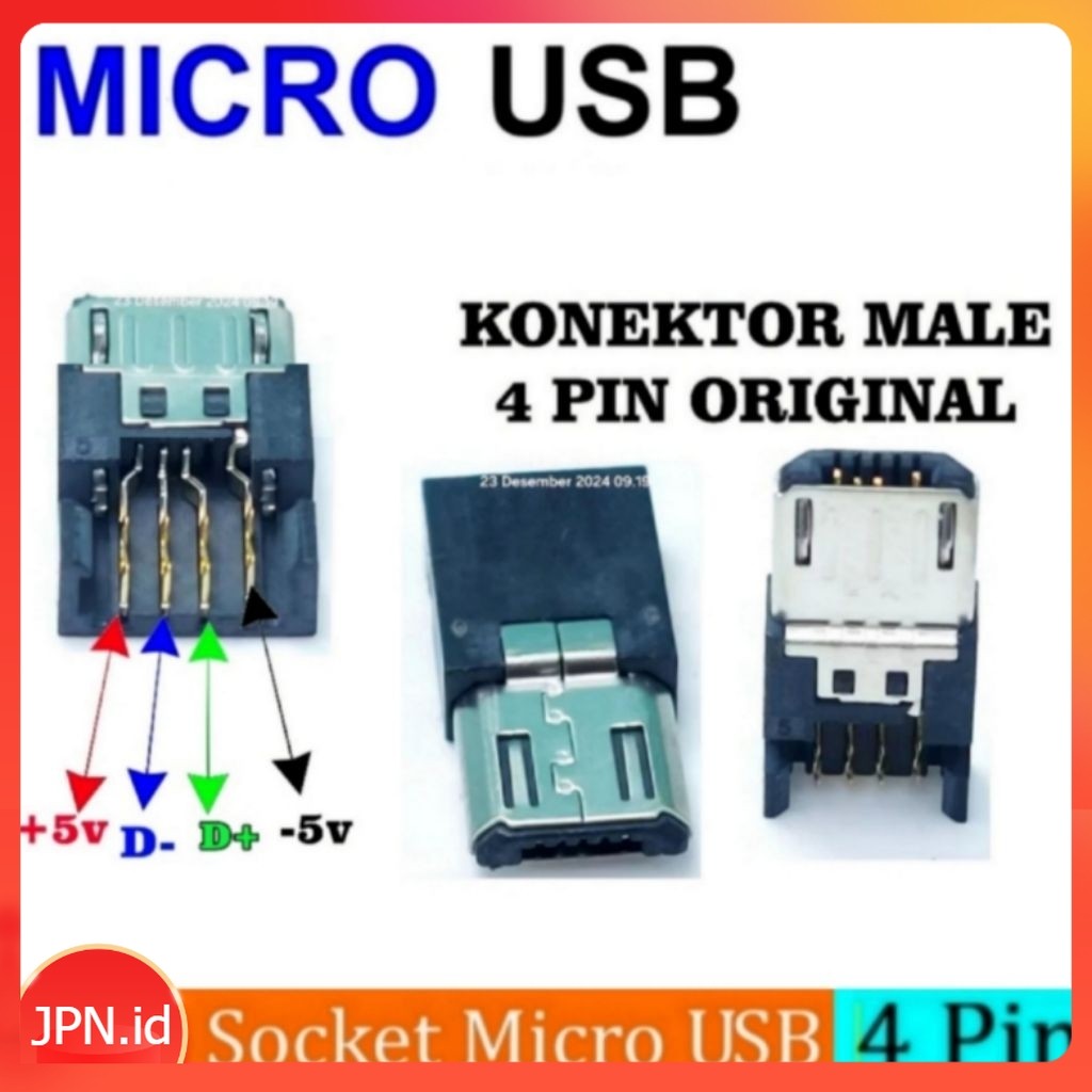 Micro USB Socket 4 Pin Solder Socket Connector - JPN | Shopee Philippines