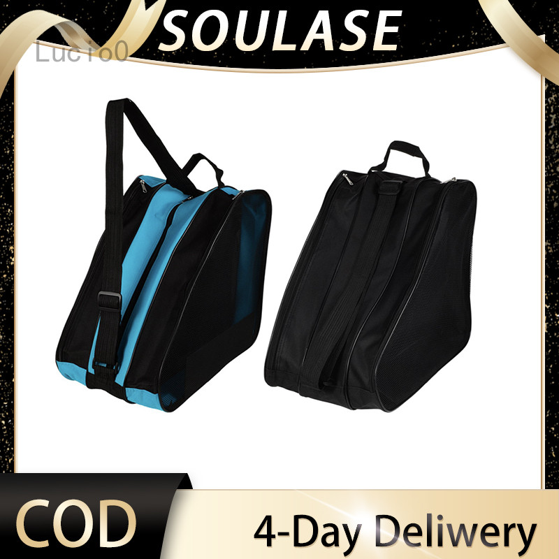 Roller Skate Travel Bag - Oxford Cloth Tote Backpack For Ice Skates & Inline Skates Storage