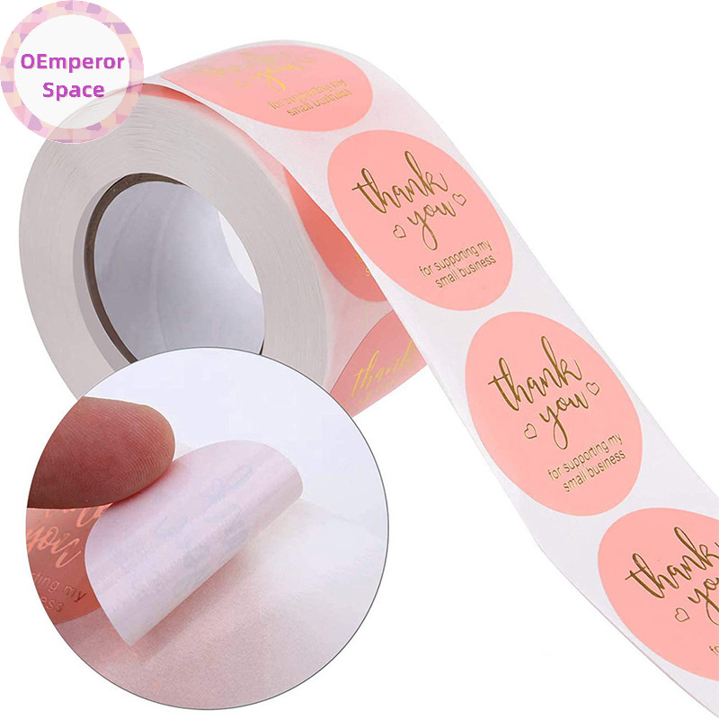 OEmperor 500pcs Thank You Round Sticker Scrapbook Letter Handmade ...