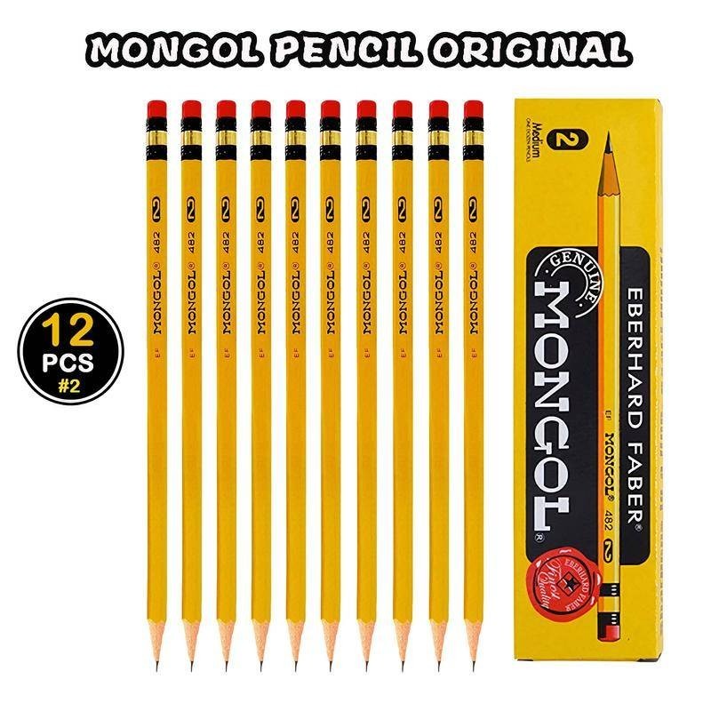 12pcs/pack Mongol Pencil 2B Pencil with Eraser School Supplies ...