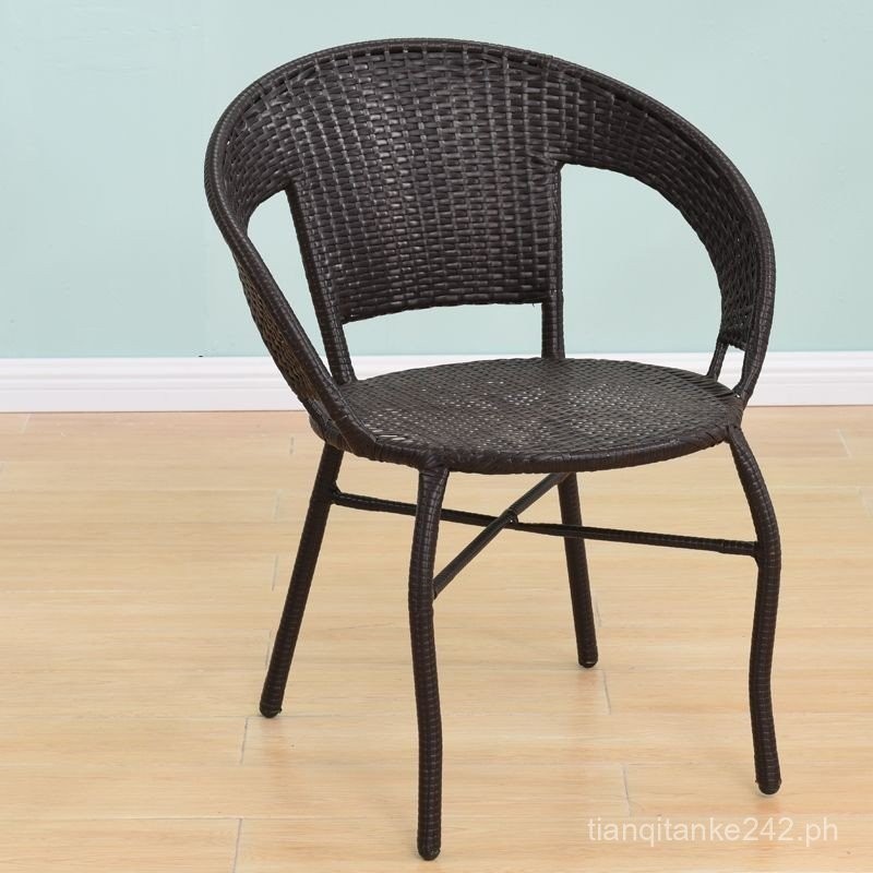 Balcony Table and Chair Courtyard Rattan Chair Three-Piece Set Living ...