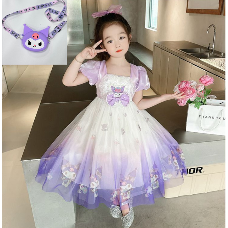 Kuromi Dress for Kids Girl 2 3 4 5 6 7 8 Year Old Kuromi Birthday Dress  Purple Pink Princess Dresses Lolita Chiffon Skirt Sanrio Clothes | Shopee  Philippines