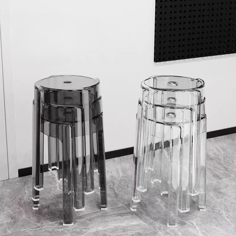 Transparent acrylic plastic stool extra thick storage stool small stool ...