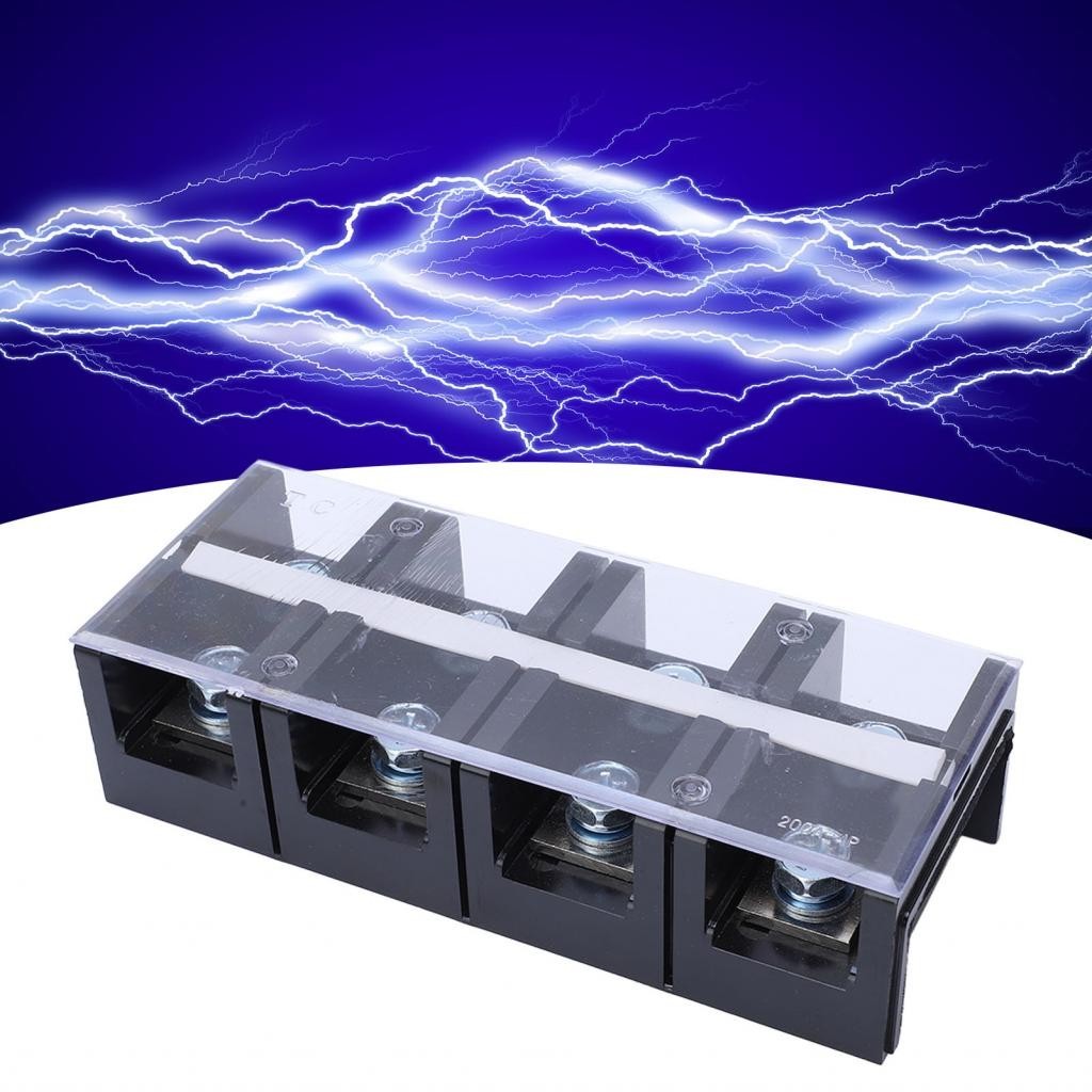 Supergoodsales NEW Dual Row 4 Positions Screw Terminal Block Strip 200A ...