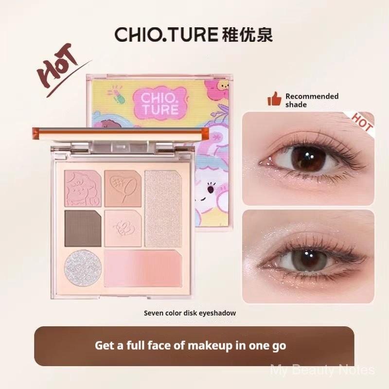 CHIOTURE Seven-color Eye Shadow Palette CHIOTURE Highlight Blush ...