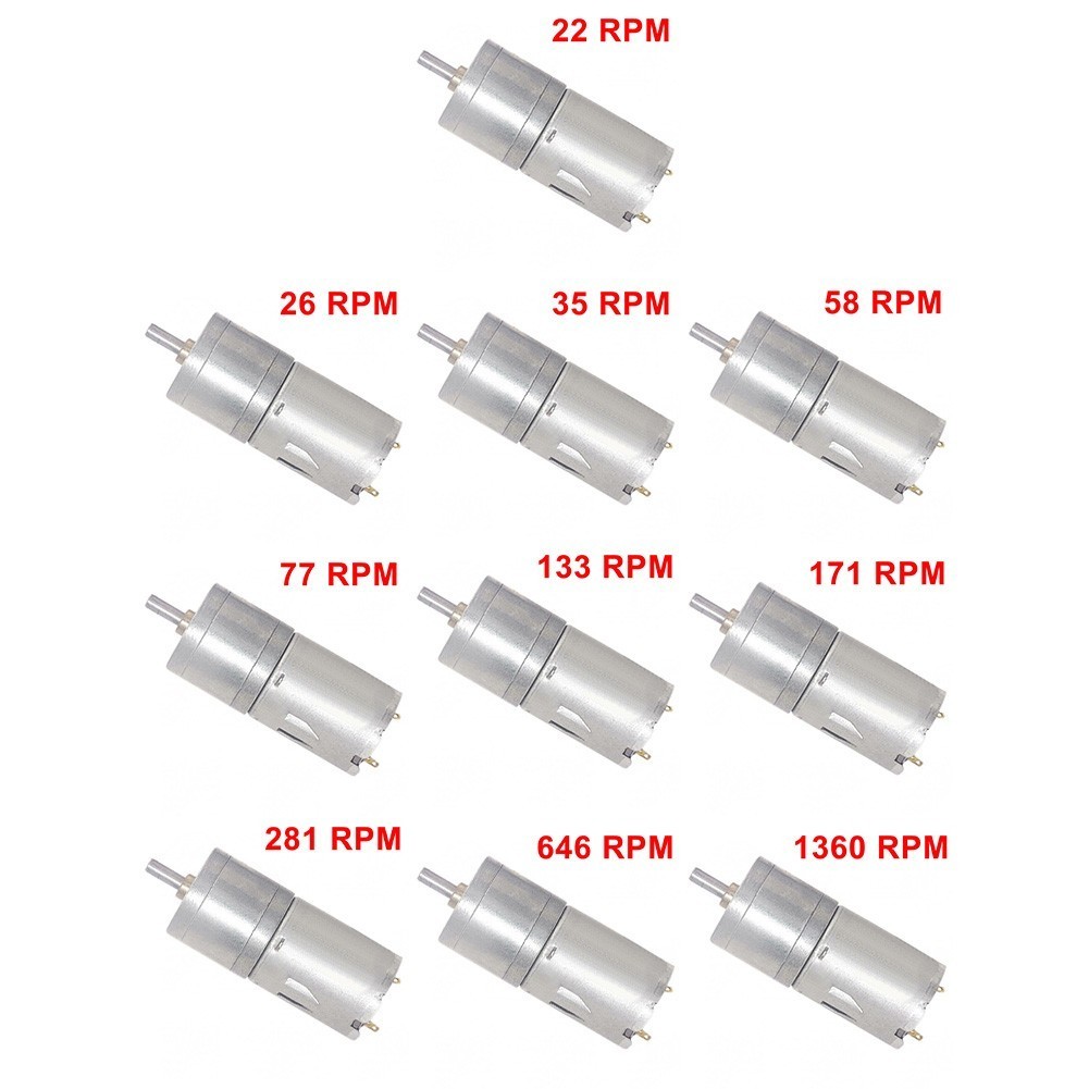 JGA25370 12V Geared Motor DC Motor Electric Gear Motor with Metal Gear ...