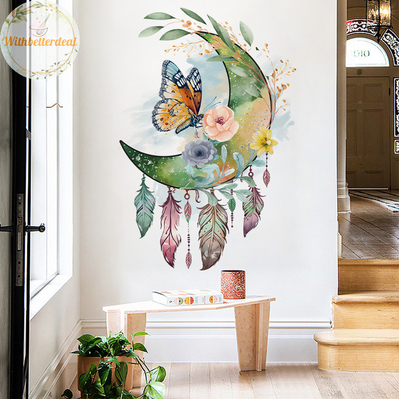 Withbetter Butterfly Dream Catcher Wall Sticker Modern Minimalist Wall