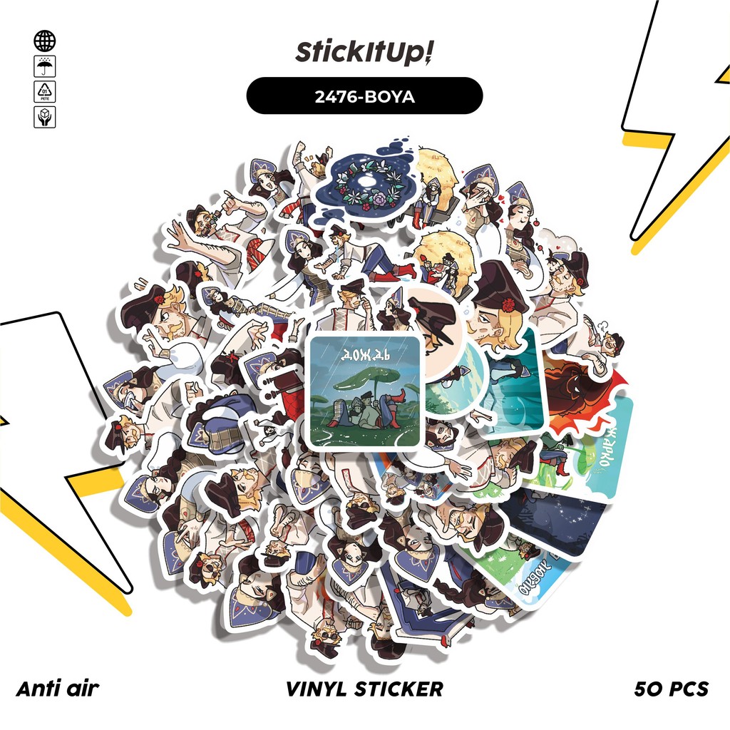 HP 50 Pcs Sticker Pack FUNNY CHARACTER BOYARS THE VILAGER STICKER PACK ...