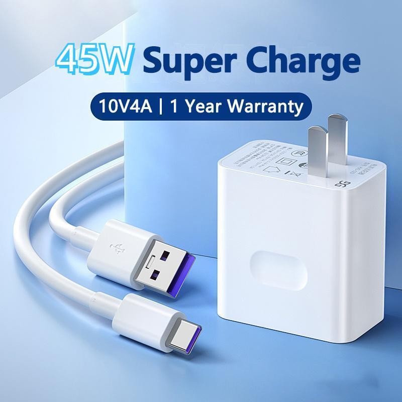 45W Super Fast Charger For VIVO V27/V27E/V27 Pro/V25 Pro/V25/V25E/V20/V20  Pro/V20SE/V21/V21E/V19/V17 1M 2M Mobile USB Type-C Phone Data Cable