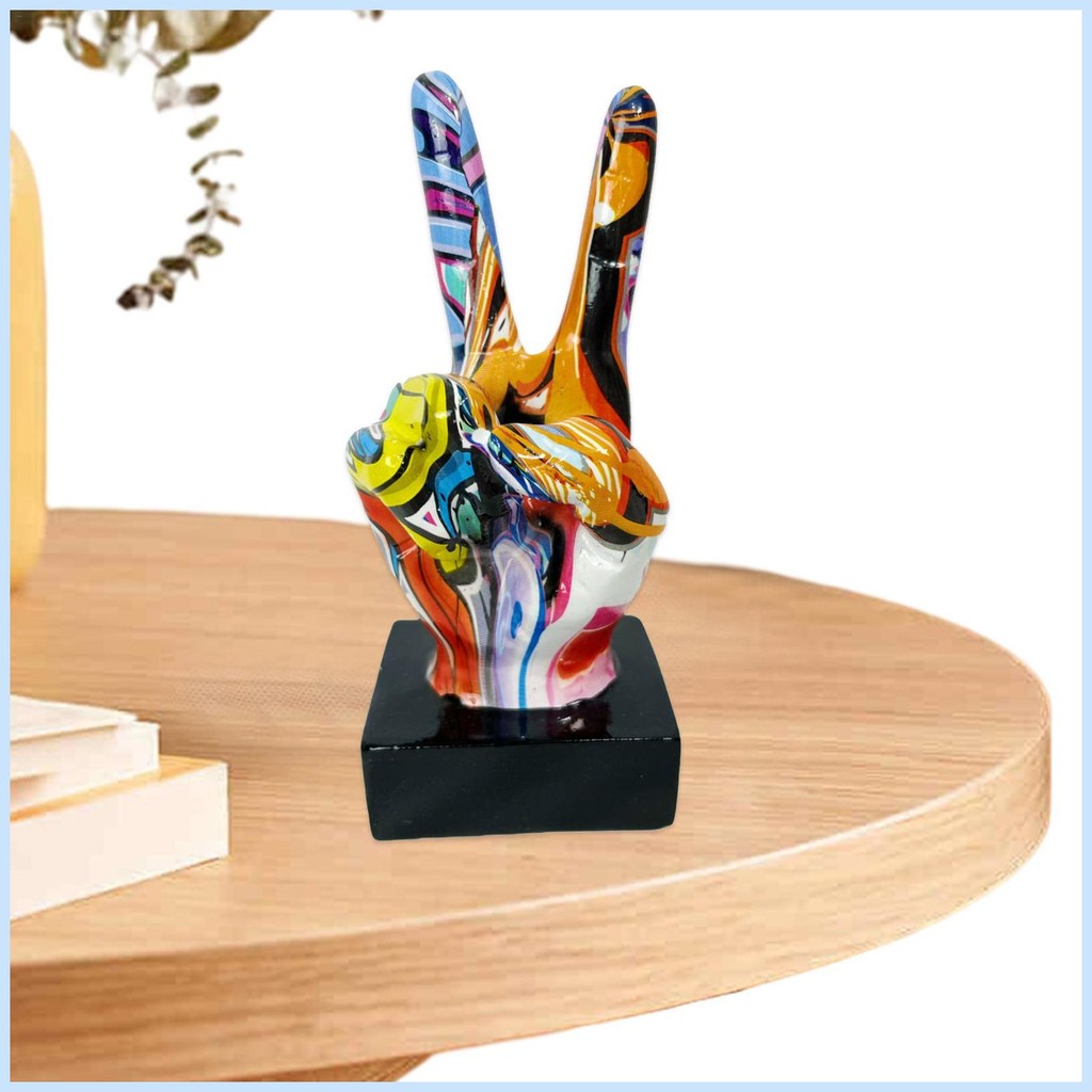 Hand Sculpture Gesture Finger Resin Figurines Table Centerpieces Home ...