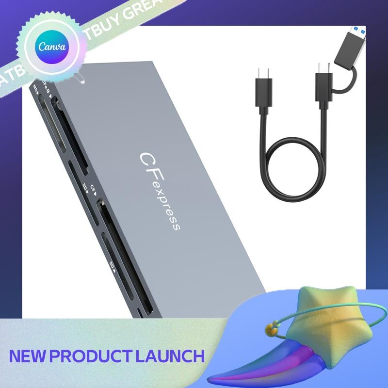 greatbuy 6 in 1 CFexpress Type B Card Reader for CFexpress Type B/SD/TF