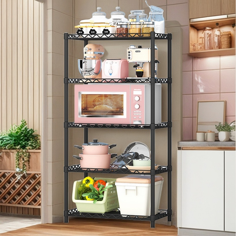 COD Wire Shelving Unit Metal Shelf with 5 Tier Adjustable Layer Rack ...