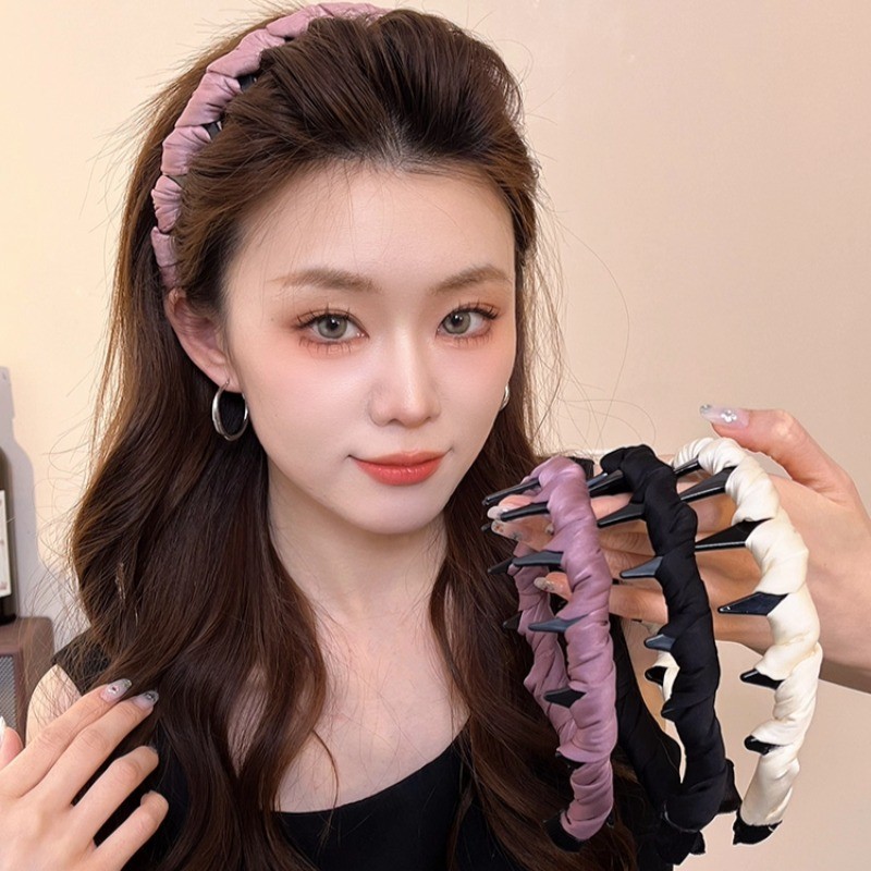 Wave High-End Feeling Toothed Headband Anti-Slip Face Wash Hair Comb Ladies  Headband