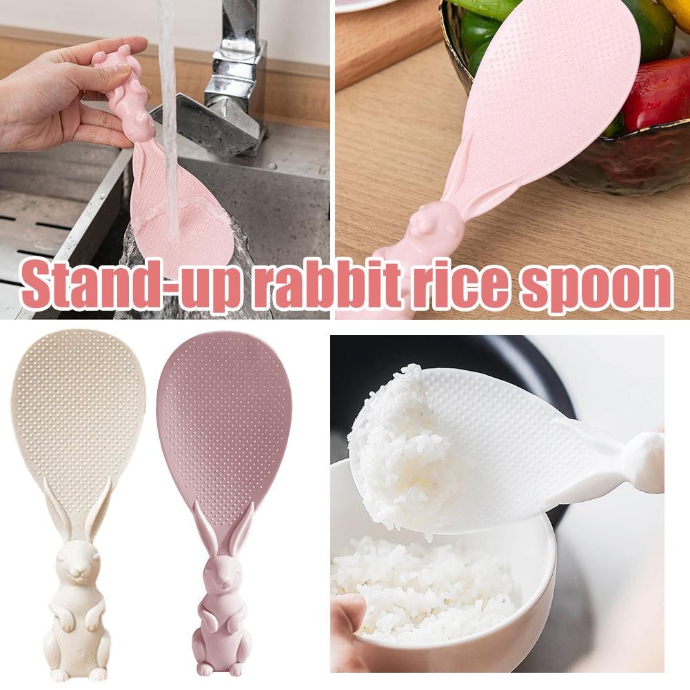 Upright Rabbit Rice Spoon Non Stick Rice Cartoon Rice Spoon A0b2 ...