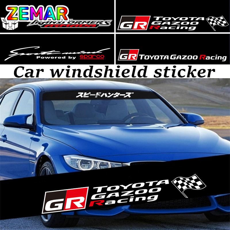 Toyota GR Car Windshield Decal Car Front Rear Window Sticker Waterproof ...