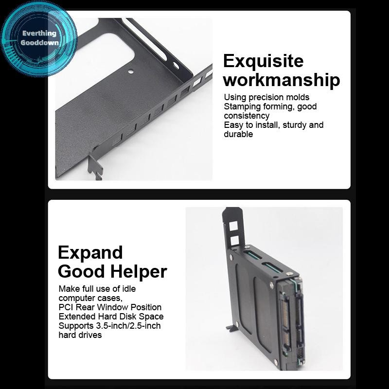 EVERTHING Desktop Computer Case SSD HDD Universal Hard Drive Bay PCI ...