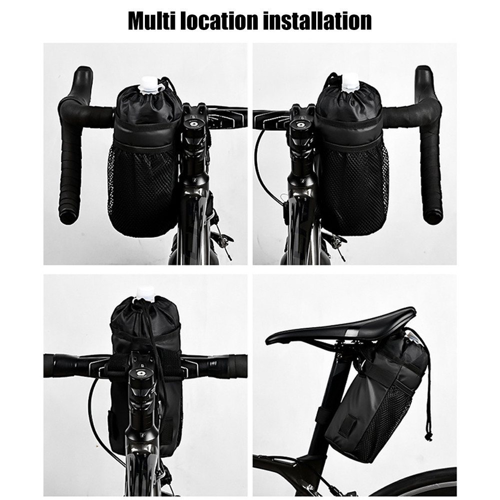 Bicycle Bag Bike Bottle Holder Handlebar Stem Thermal Bag with Mesh ...