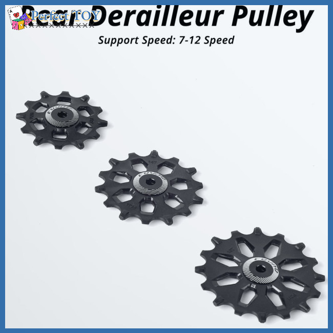 YSSTT3ANIG Rear Derailleur Pulley, 12T/14T Ceramic Jockey Wheel Narrow Wide  Teeth Bike Guide Roller Road Mountain Mtb Bmx B81 1480