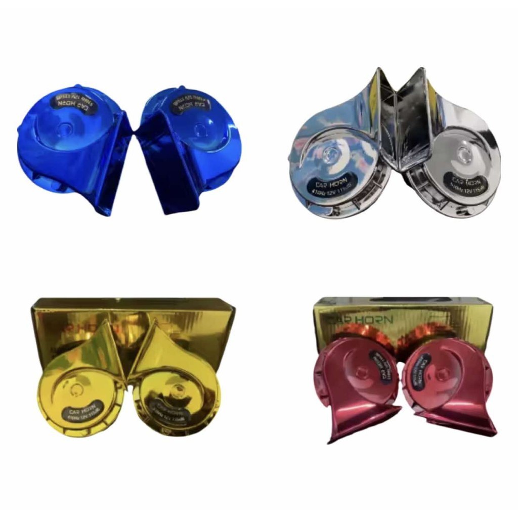 Universal Loud Sound Dual Tone Air Snail Horn Colored Horn Busina Para ...