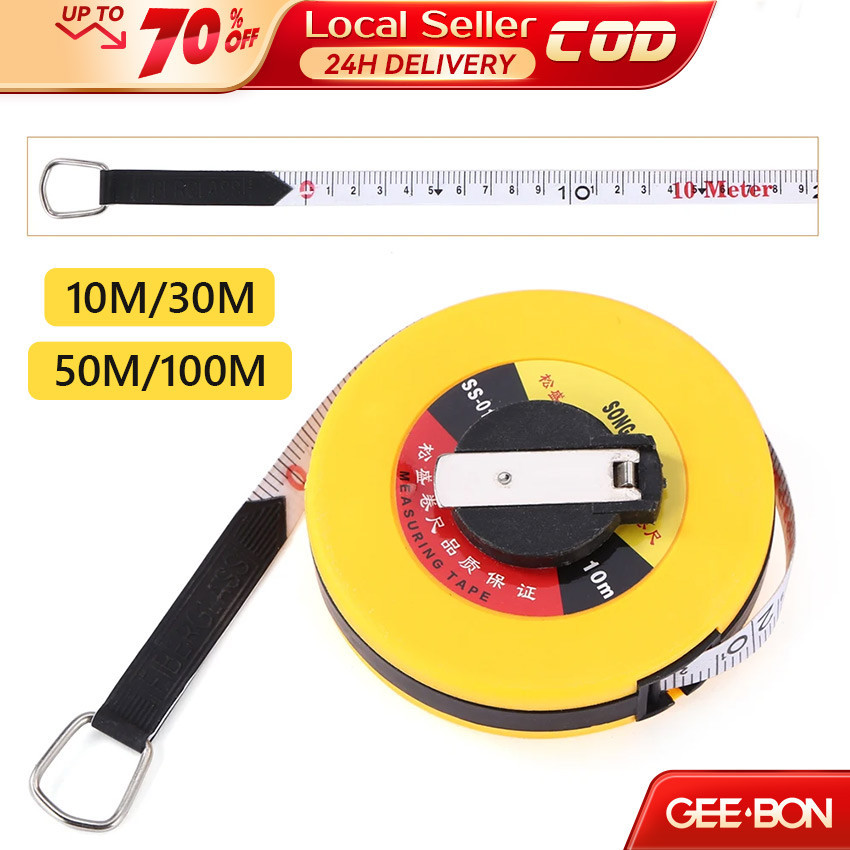 GEEBON Tape Measure / Meter Tape Fiber Glass Hand Operated 10M, 30m ...