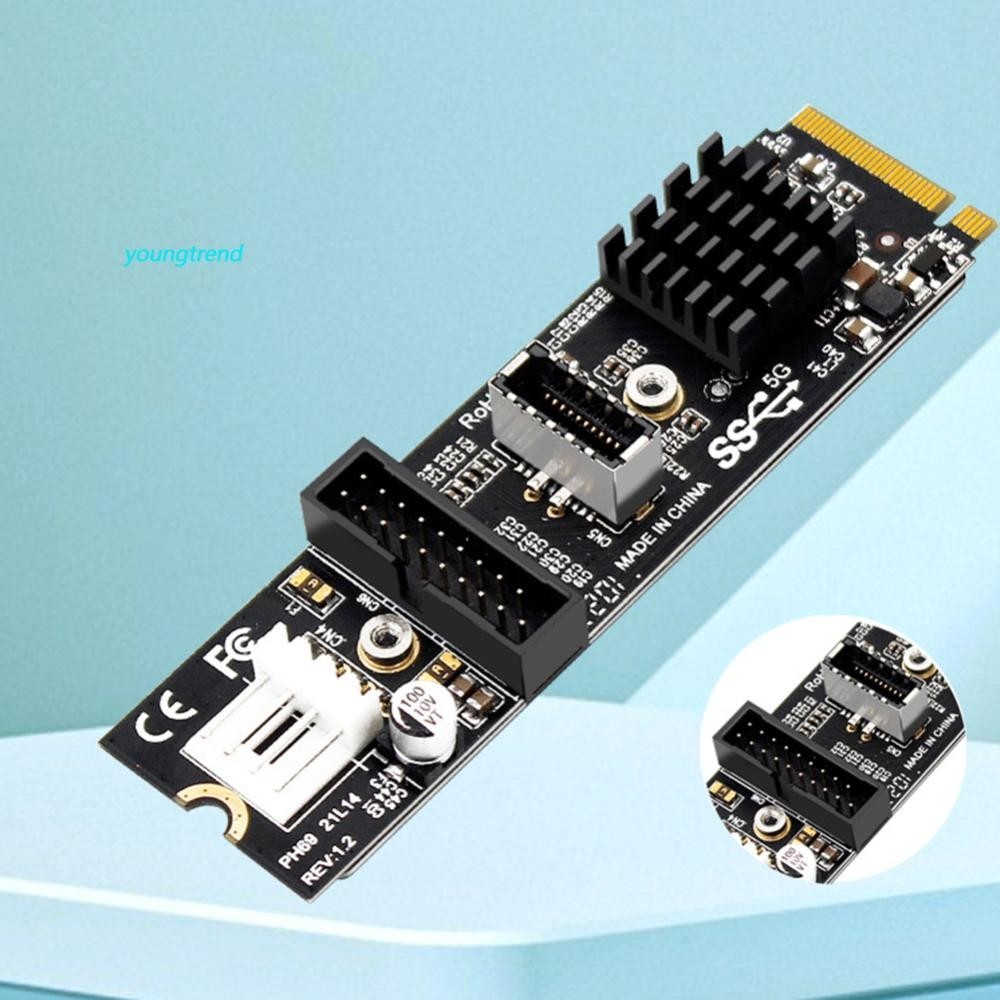 M.2 Key PCIe To USB 3.1 Adapter Expansion Card 5Gb M.2 Key NVME PCIe ...