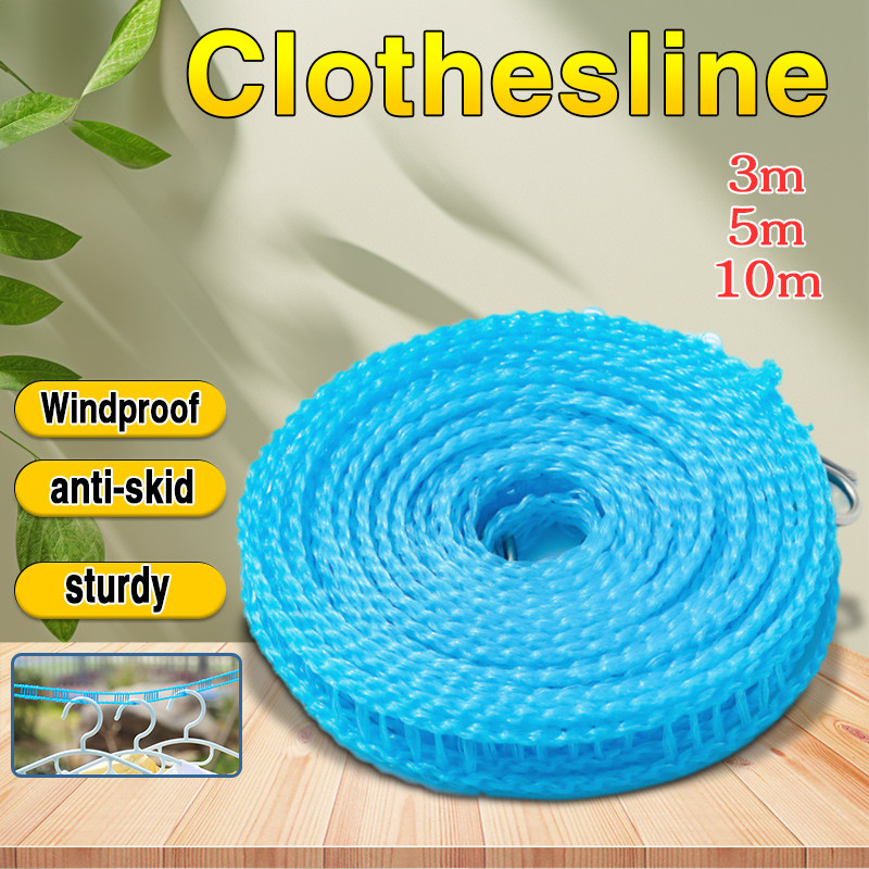 3/5/10M Clotheslines Ropes Anti-slip and Windproof Clothes Line Fence ...