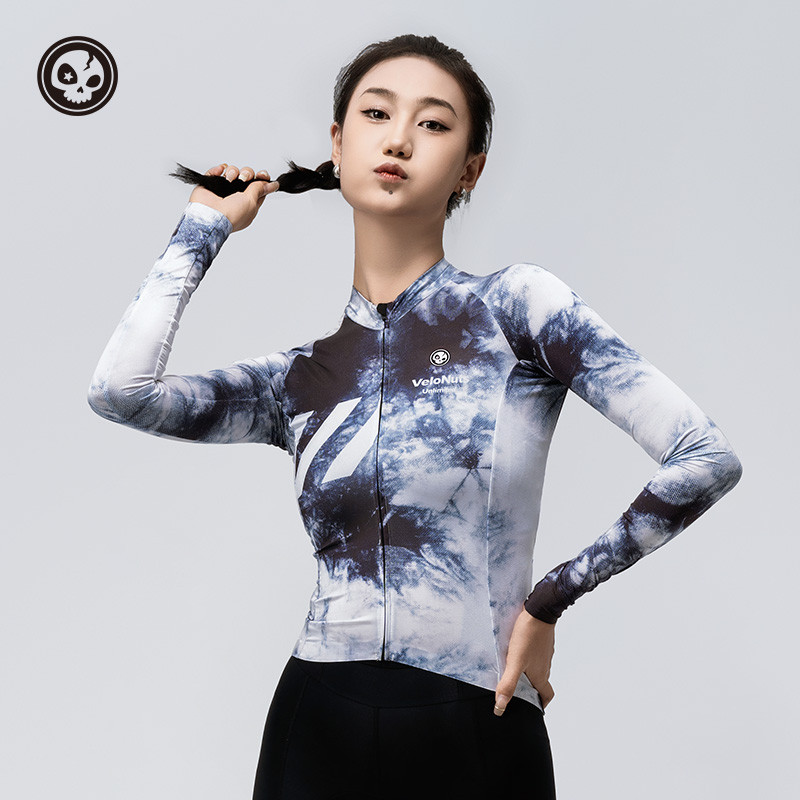 VNS ROCKBROS Women Jersey Elastic Breathable Female Bike Jersey Long